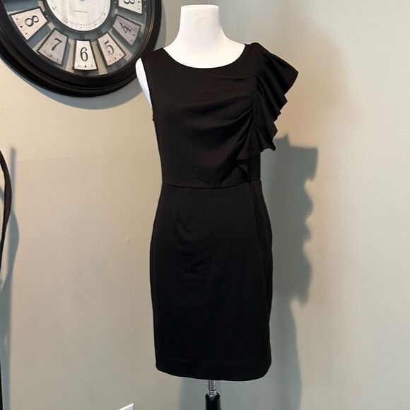 Banana Republic Women’s Black Career/Cocktail Sheath Stretch Dress, Size 4 - Picture 2 of 10